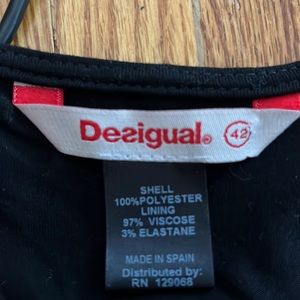 Desigual, boutique black/floral dress, size 42